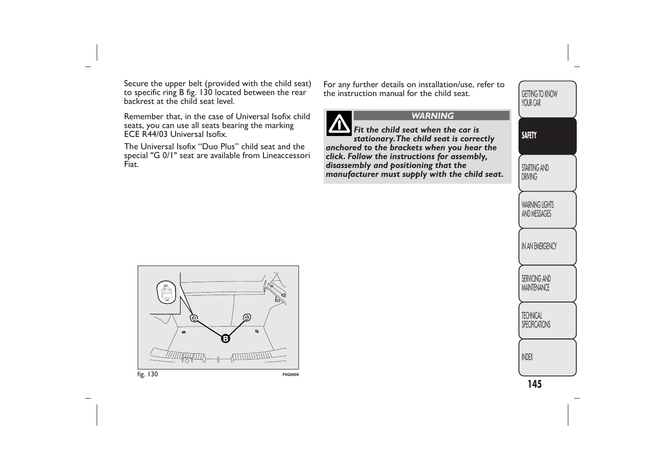 FIAT Bravo User Manual | Page 149 / 299