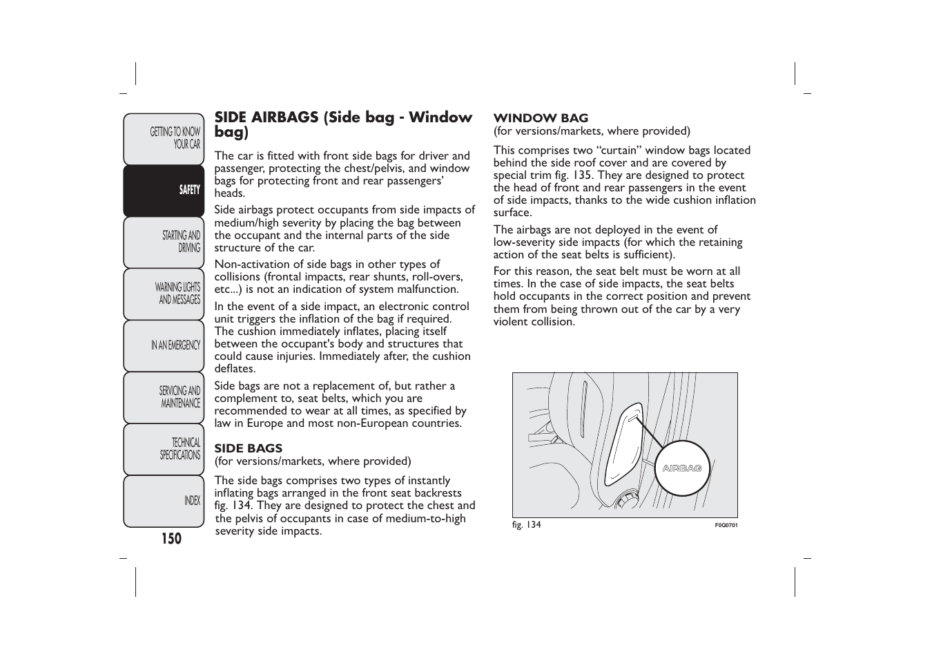 FIAT Bravo User Manual | Page 154 / 299