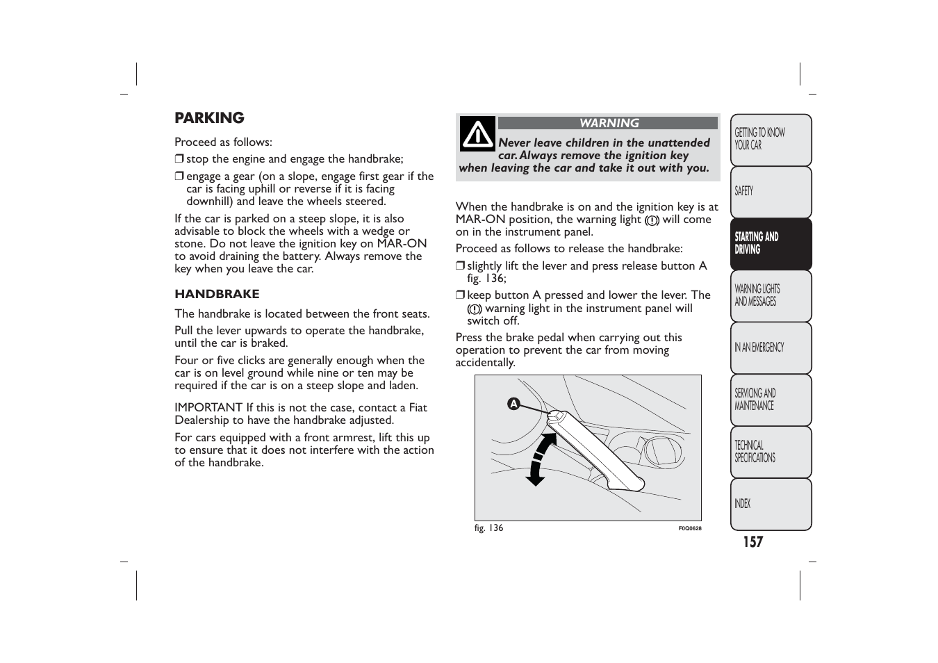 FIAT Bravo User Manual | Page 161 / 299