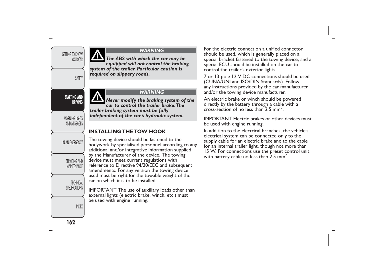 FIAT Bravo User Manual | Page 166 / 299