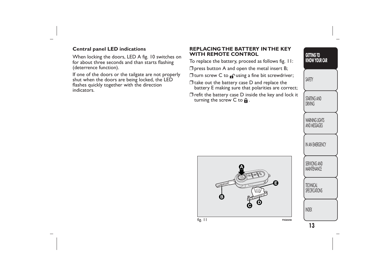 FIAT Bravo User Manual | Page 17 / 299