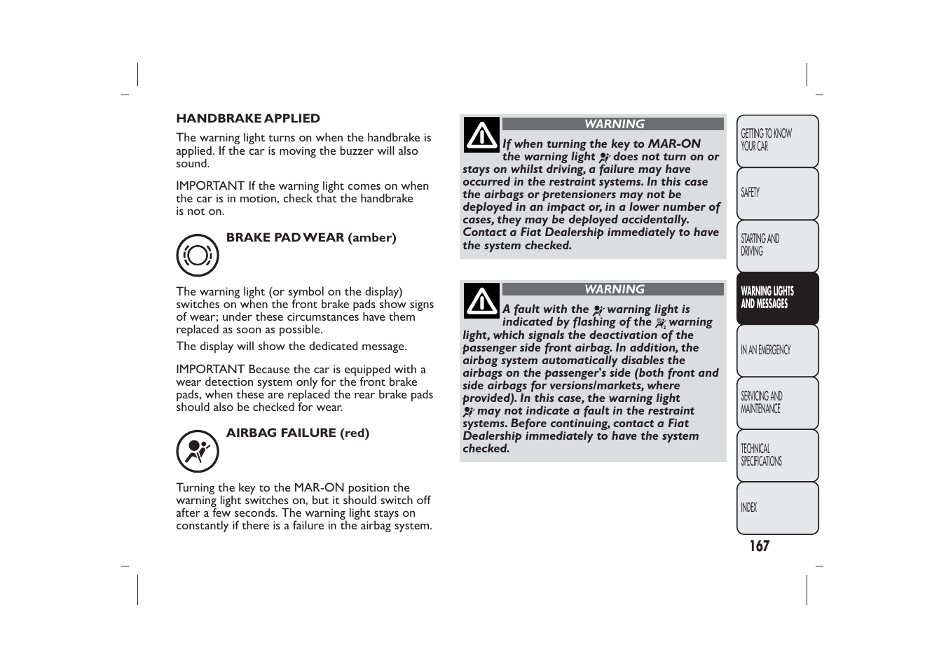 FIAT Bravo User Manual | Page 171 / 299