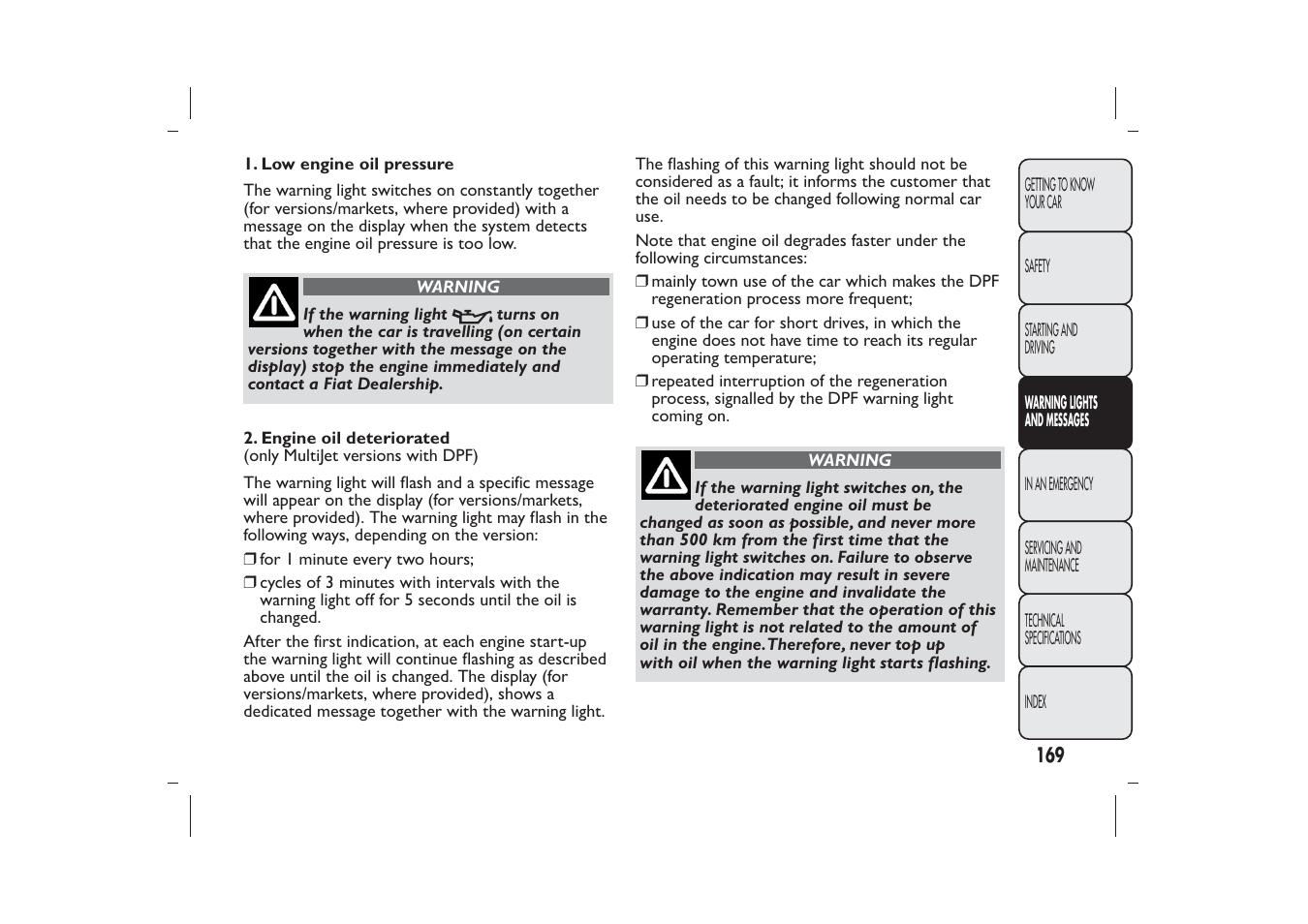 FIAT Bravo User Manual | Page 173 / 299