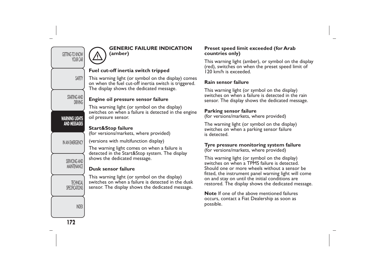 FIAT Bravo User Manual | Page 176 / 299