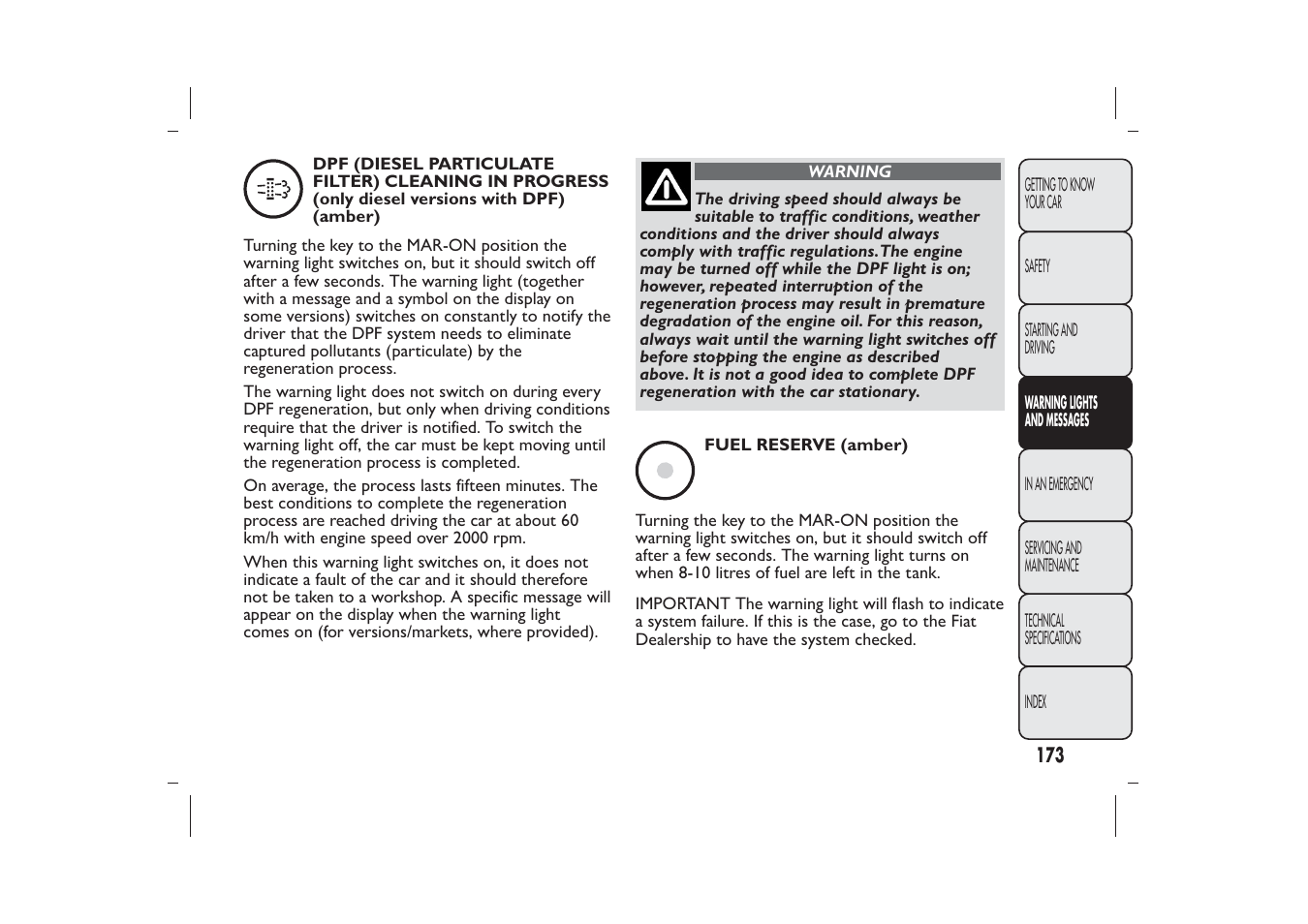 FIAT Bravo User Manual | Page 177 / 299