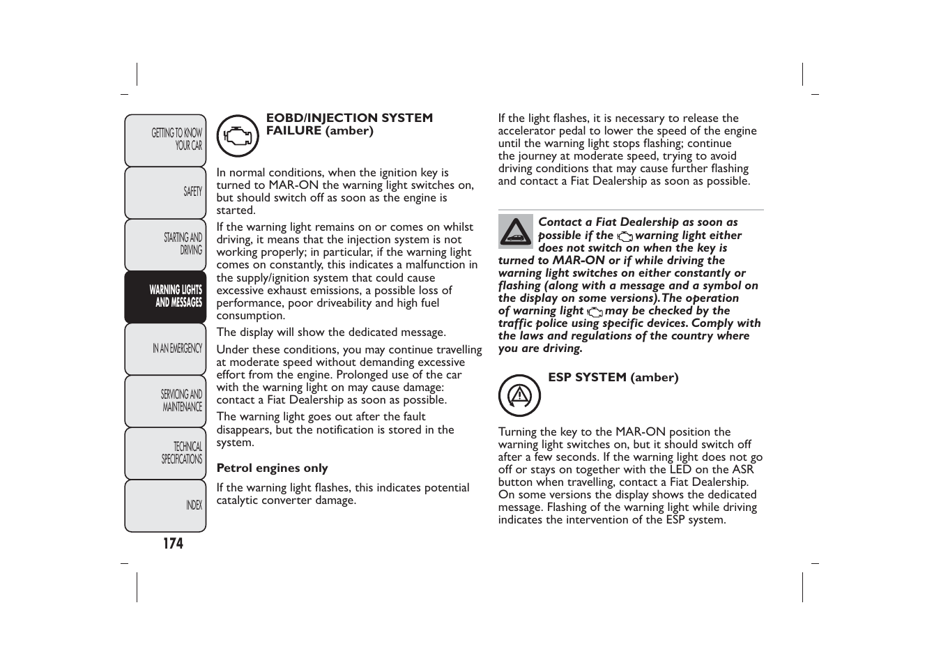 FIAT Bravo User Manual | Page 178 / 299