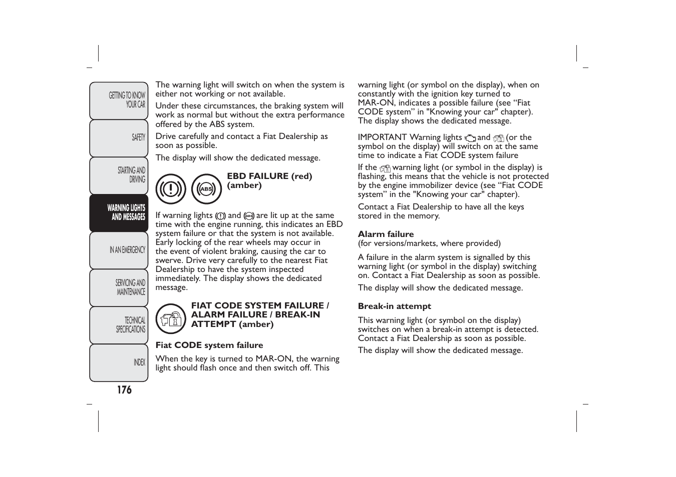 FIAT Bravo User Manual | Page 180 / 299