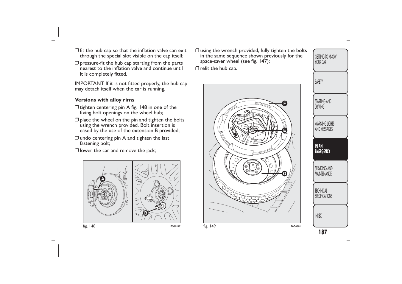 FIAT Bravo User Manual | Page 191 / 299