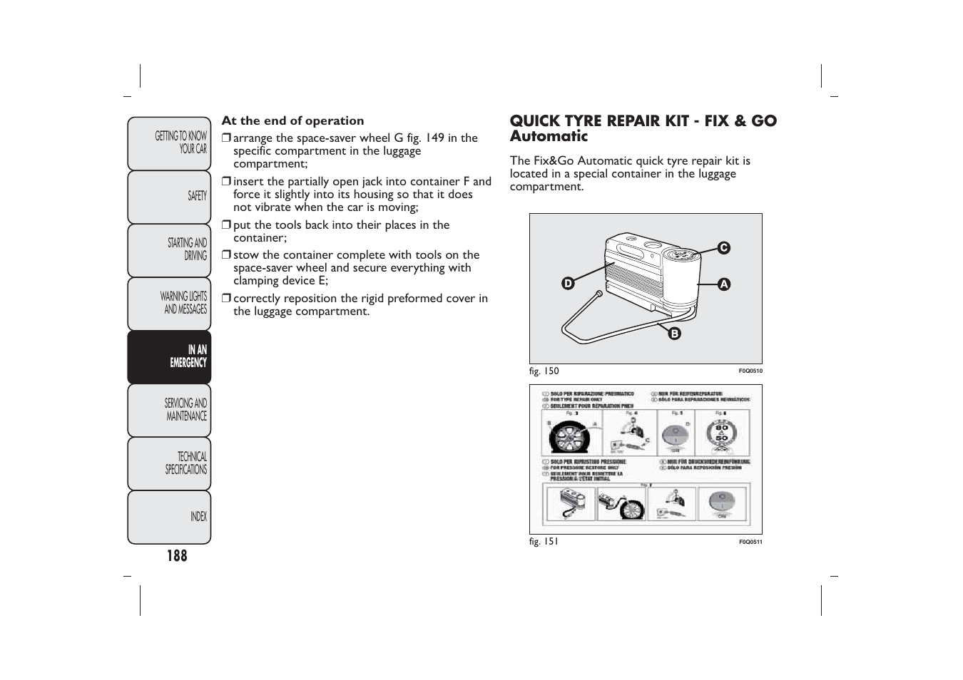 FIAT Bravo User Manual | Page 192 / 299