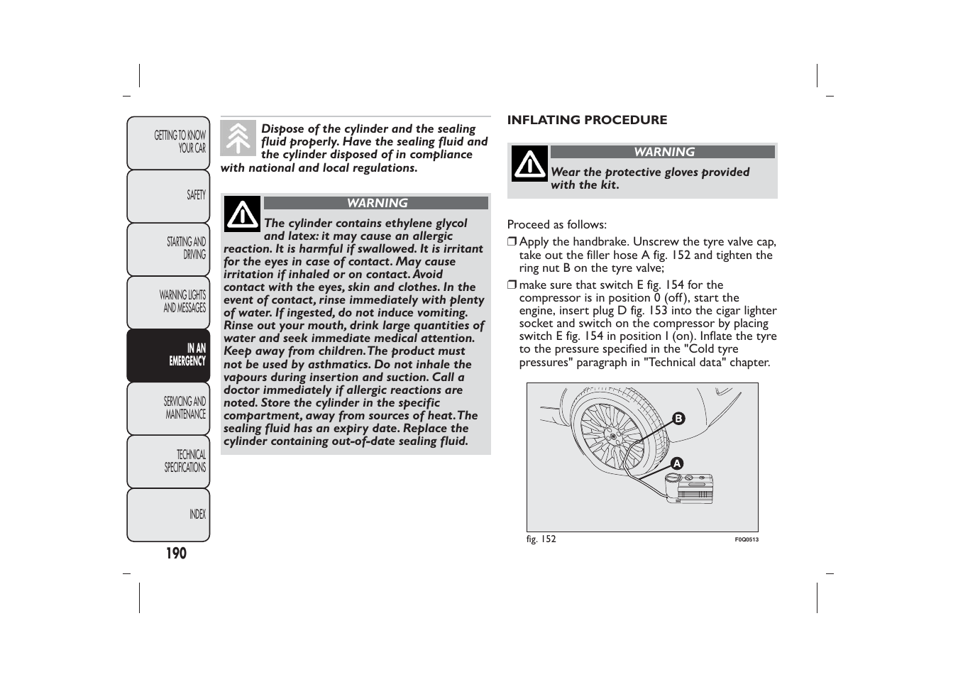 FIAT Bravo User Manual | Page 194 / 299