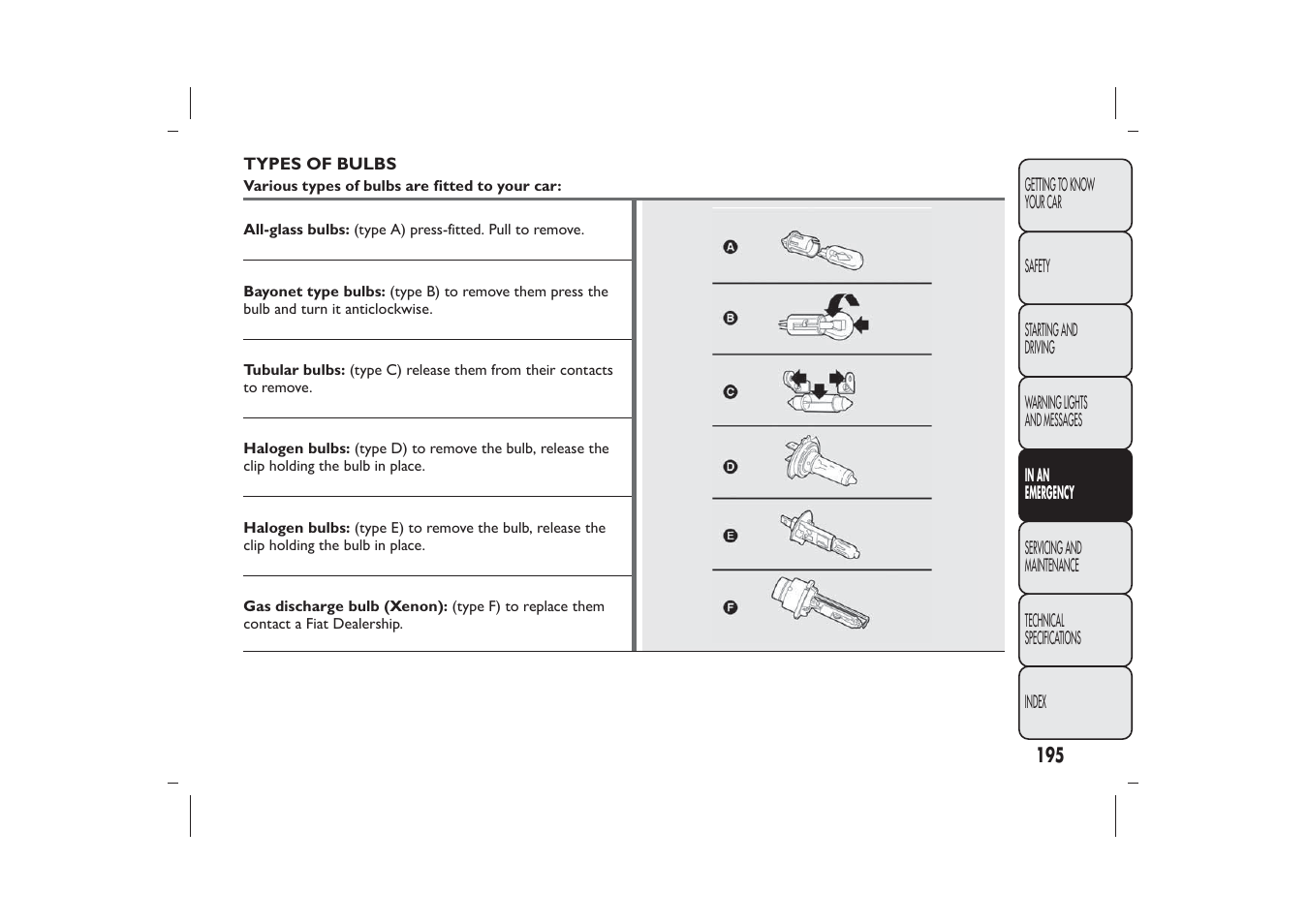 FIAT Bravo User Manual | Page 199 / 299