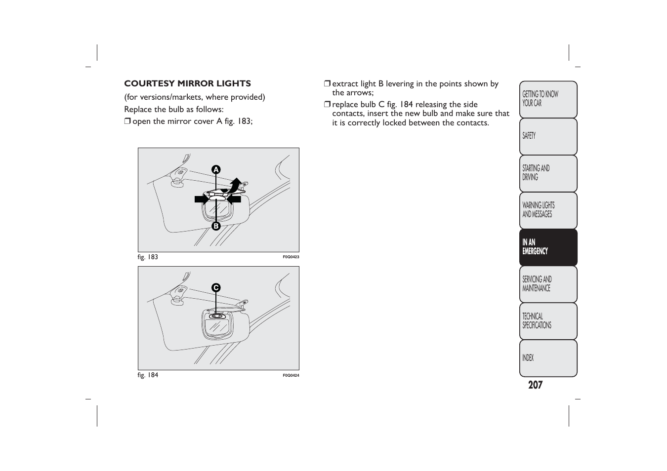 FIAT Bravo User Manual | Page 211 / 299