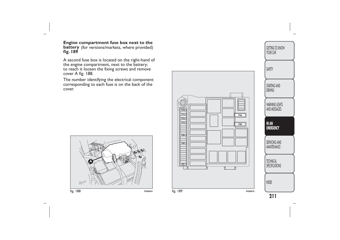 FIAT Bravo User Manual | Page 215 / 299