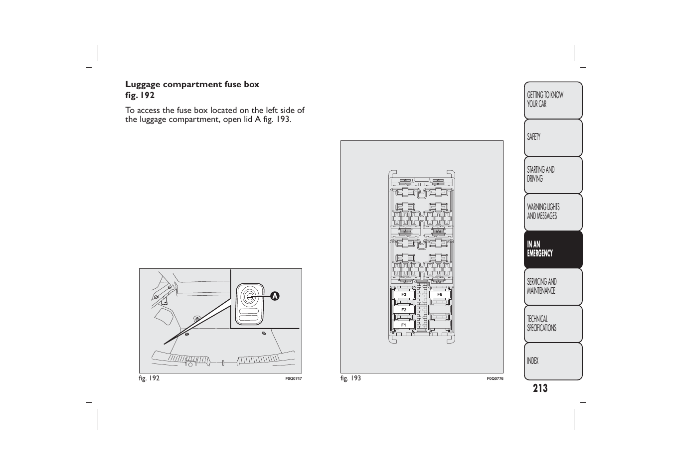 FIAT Bravo User Manual | Page 217 / 299