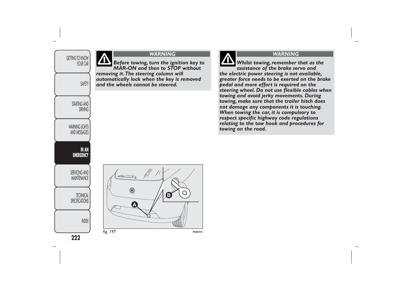 FIAT Bravo User Manual | Page 226 / 299