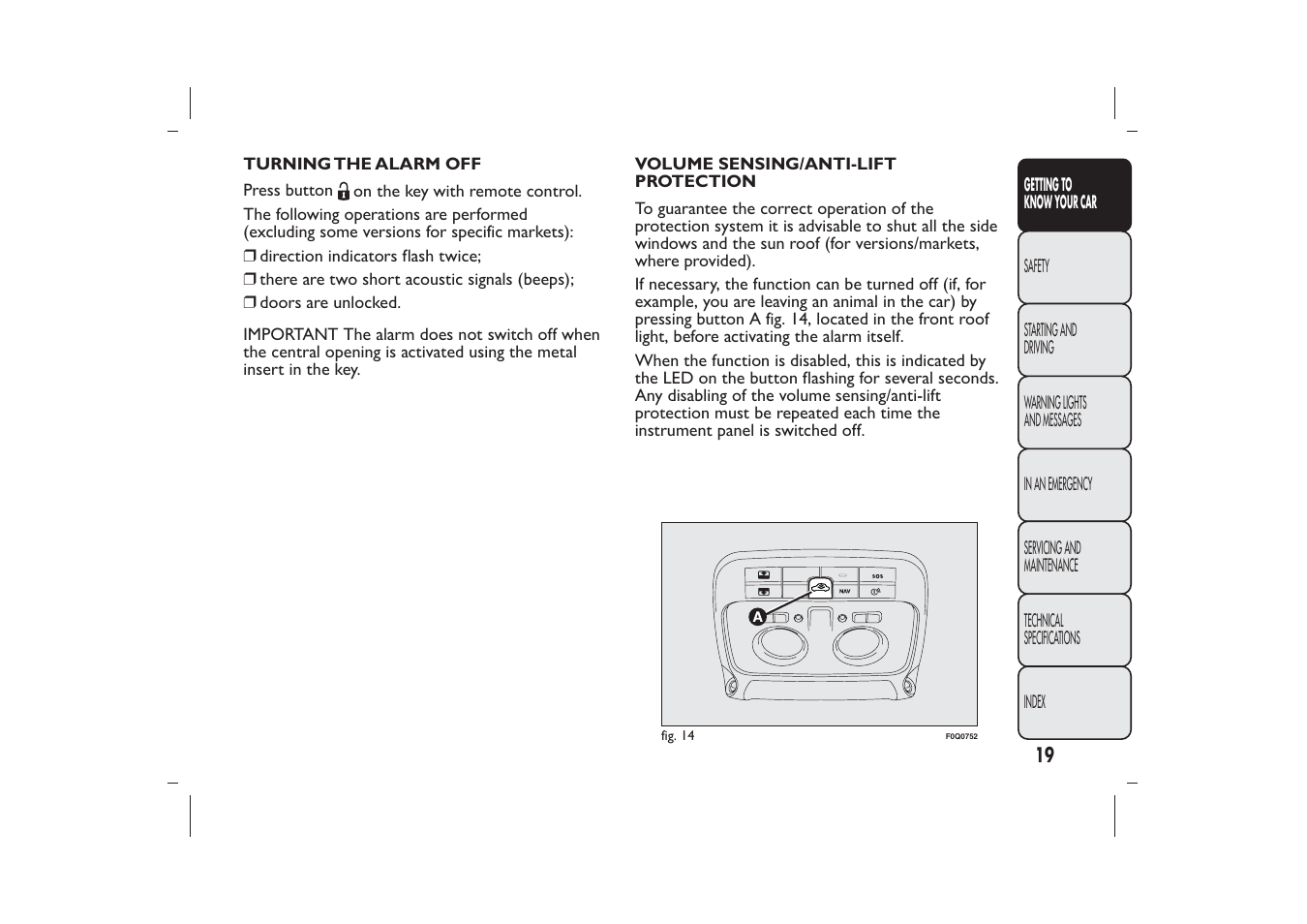 FIAT Bravo User Manual | Page 23 / 299