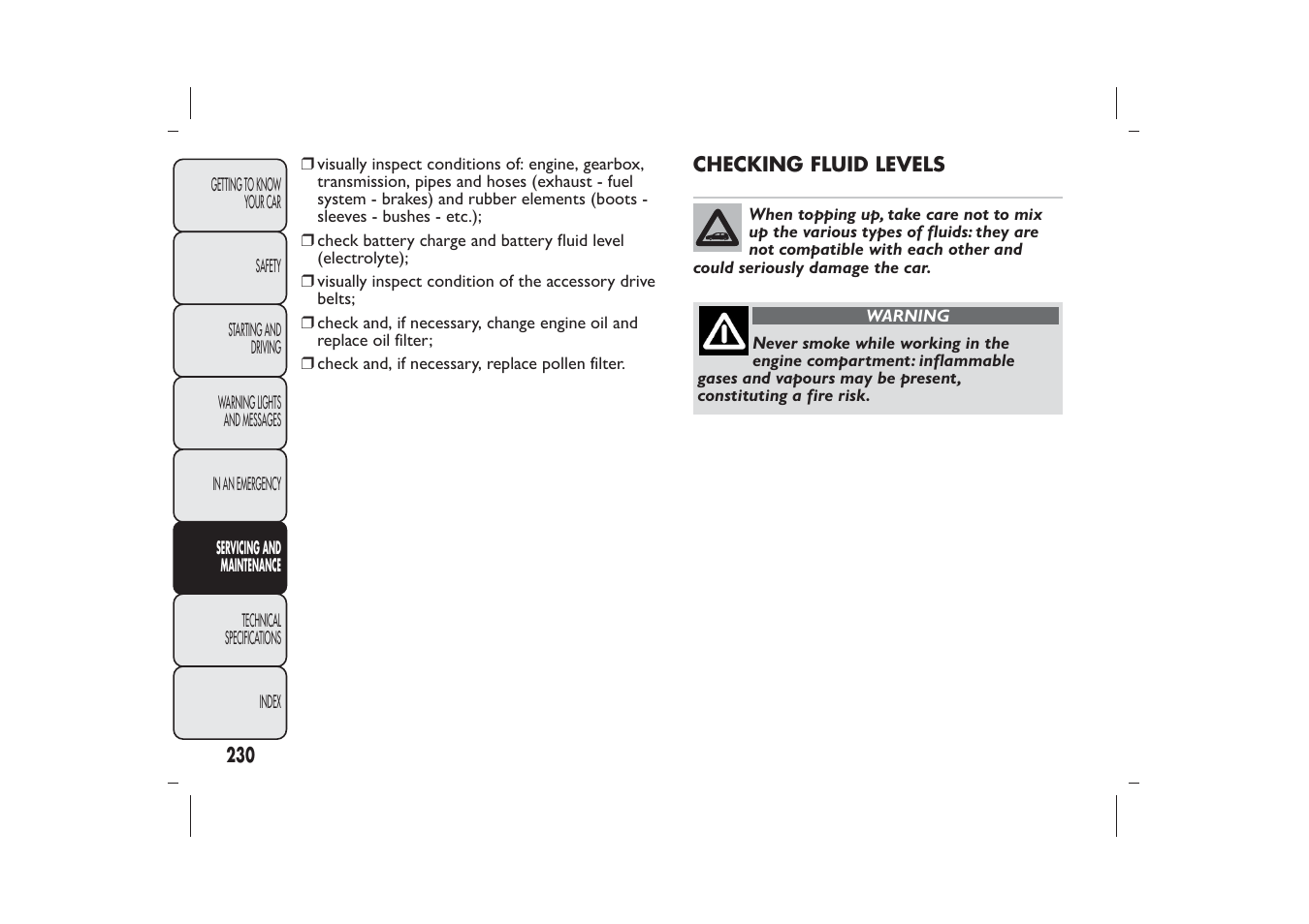 FIAT Bravo User Manual | Page 234 / 299