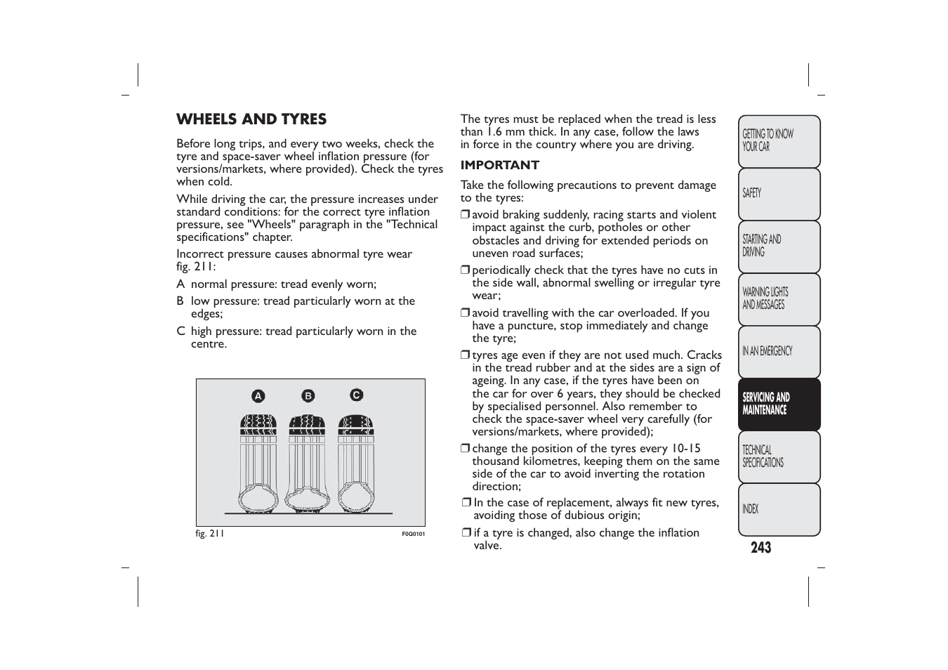 FIAT Bravo User Manual | Page 247 / 299