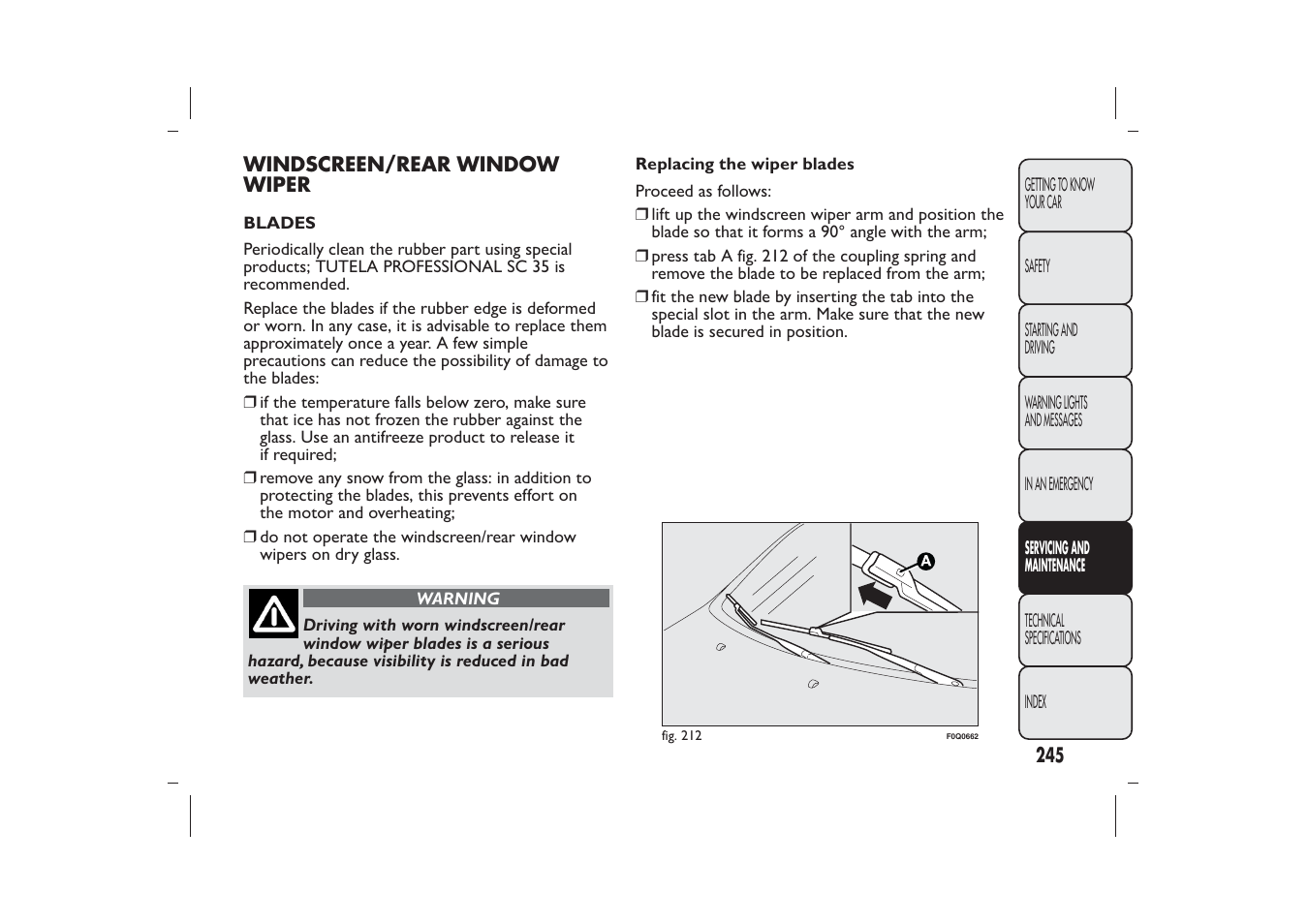 FIAT Bravo User Manual | Page 249 / 299