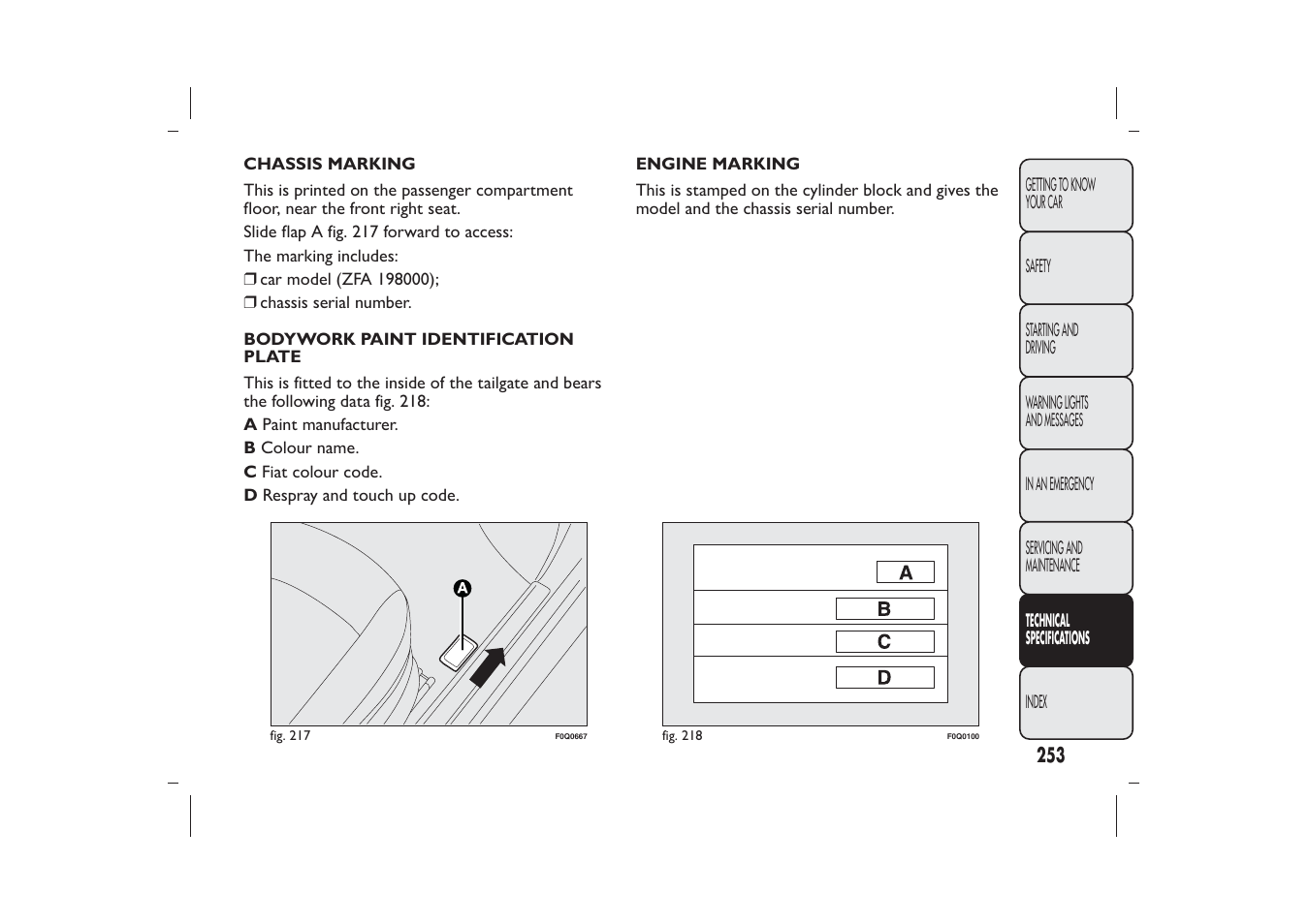 FIAT Bravo User Manual | Page 257 / 299