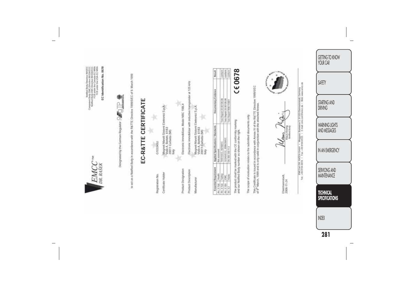 FIAT Bravo User Manual | Page 285 / 299