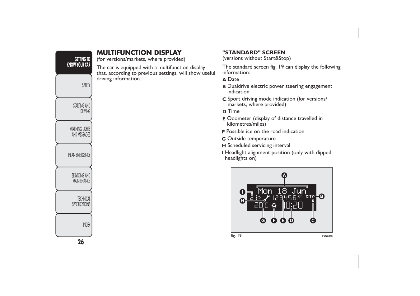 FIAT Bravo User Manual | Page 30 / 299