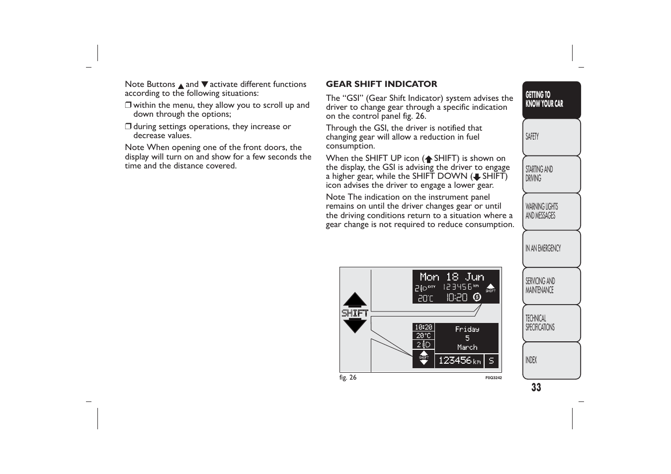 FIAT Bravo User Manual | Page 37 / 299