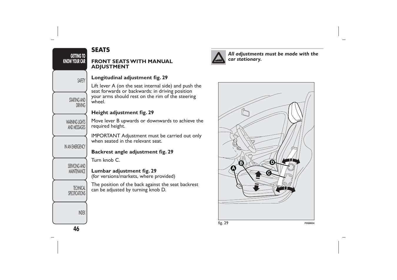 FIAT Bravo User Manual | Page 50 / 299