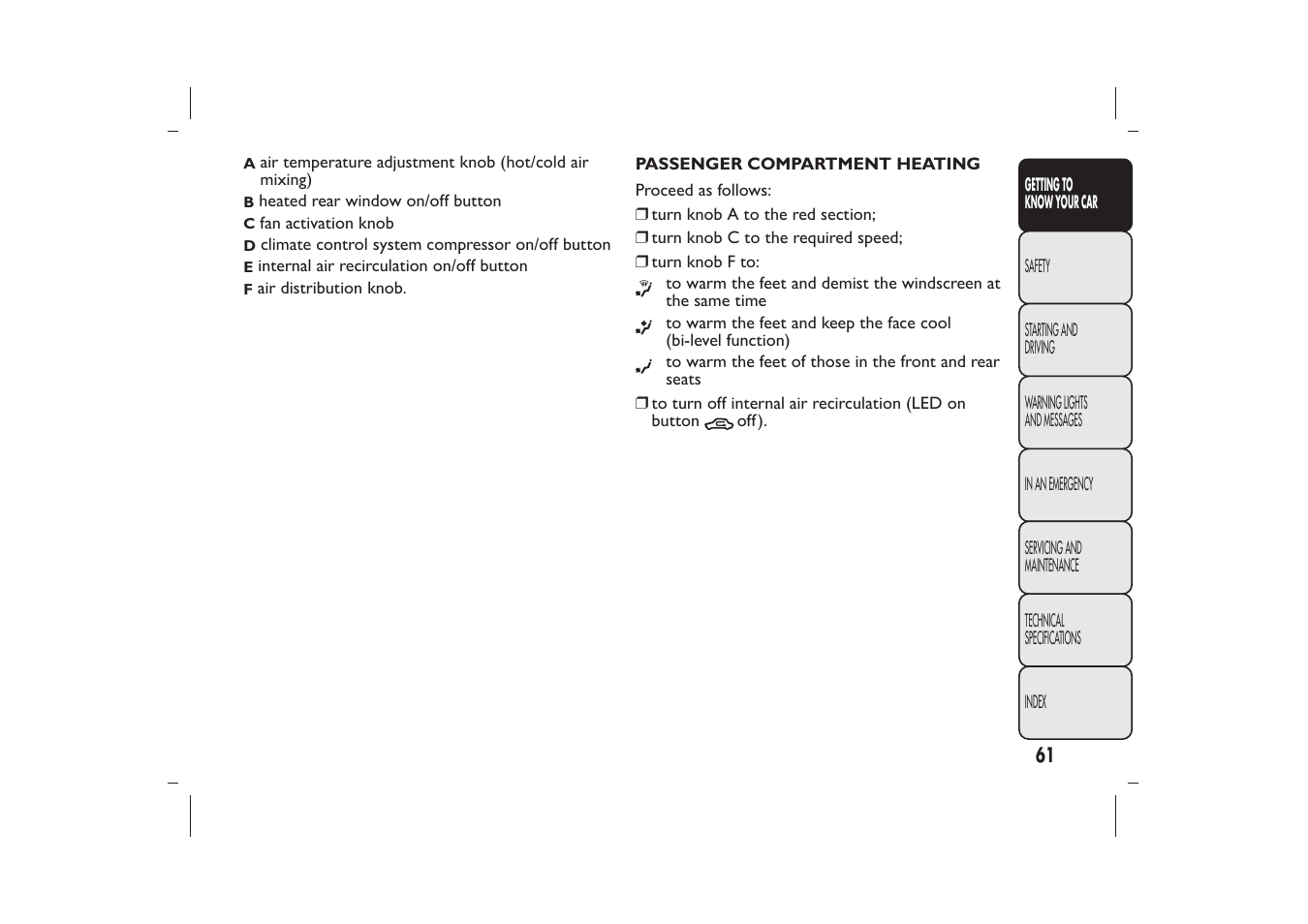 FIAT Bravo User Manual | Page 65 / 299