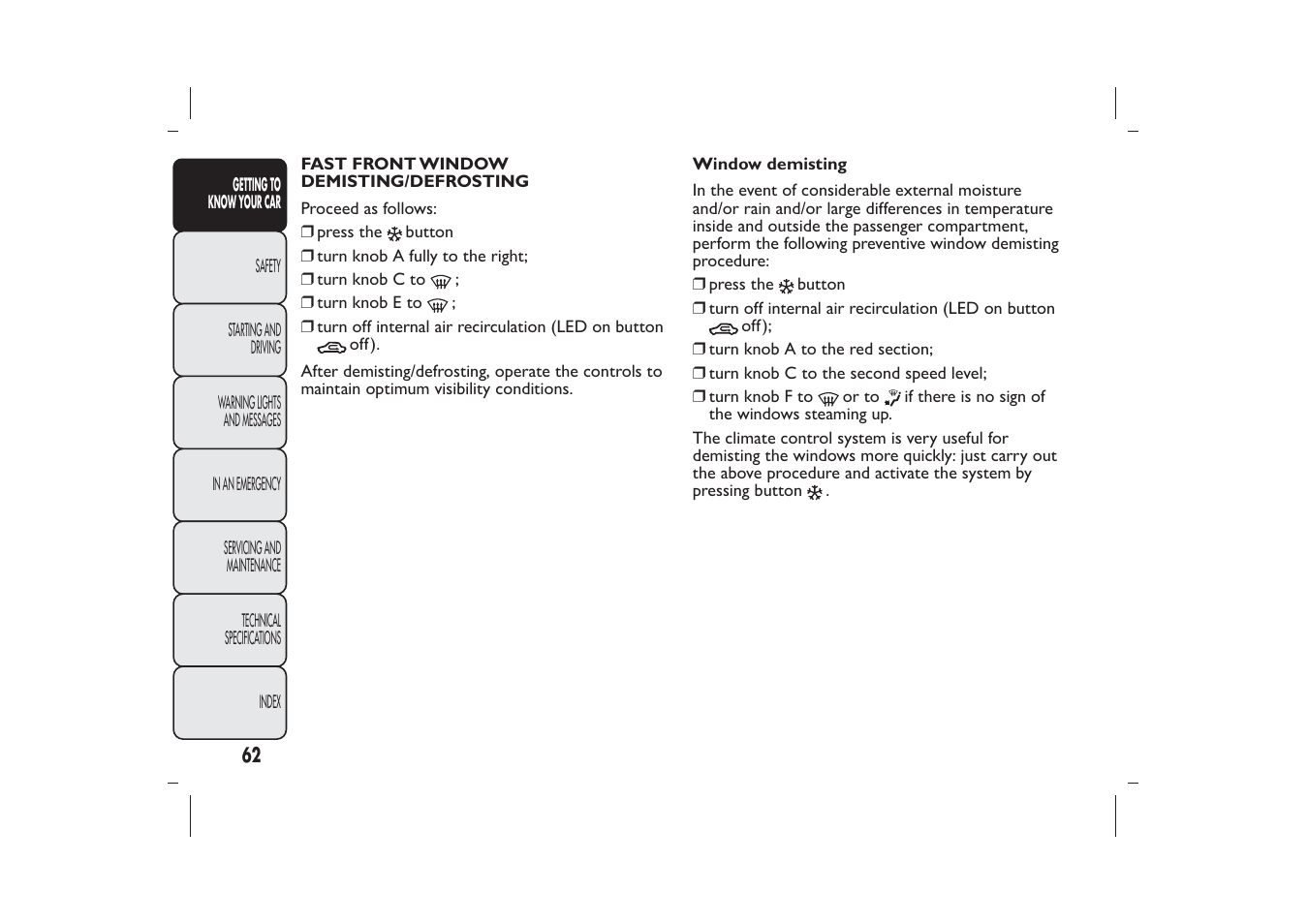 FIAT Bravo User Manual | Page 66 / 299