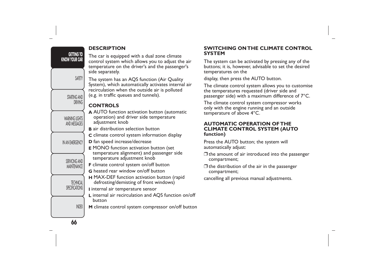 FIAT Bravo User Manual | Page 70 / 299