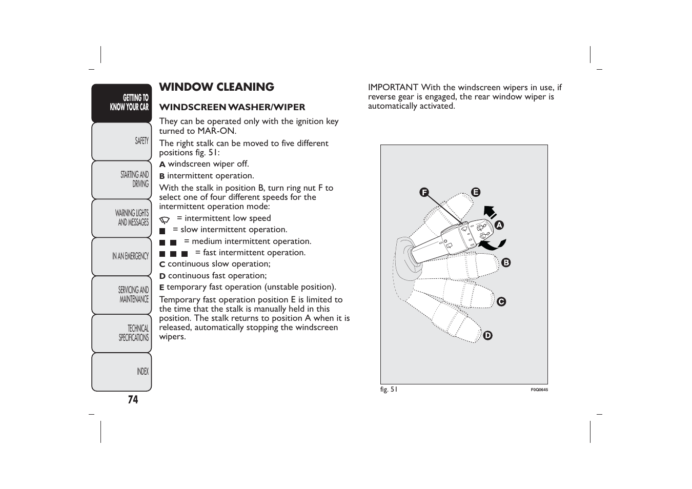 FIAT Bravo User Manual | Page 78 / 299