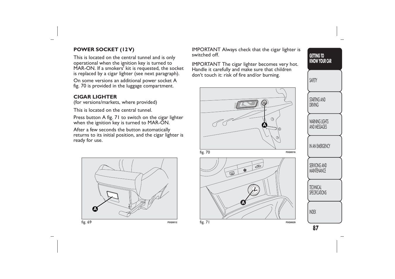 FIAT Bravo User Manual | Page 91 / 299