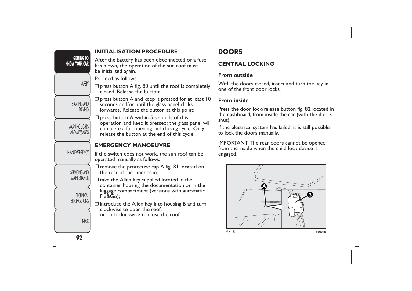 FIAT Bravo User Manual | Page 96 / 299