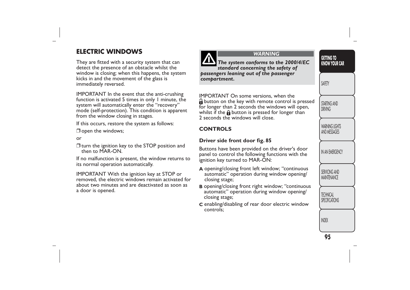 FIAT Bravo User Manual | Page 99 / 299