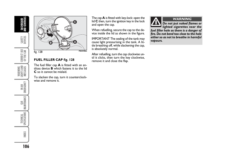 FIAT Stilo User Manual | Page 107 / 274