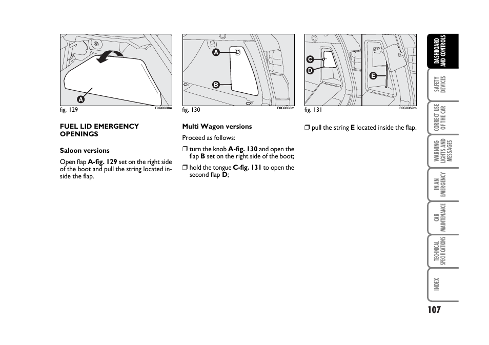 FIAT Stilo User Manual | Page 108 / 274