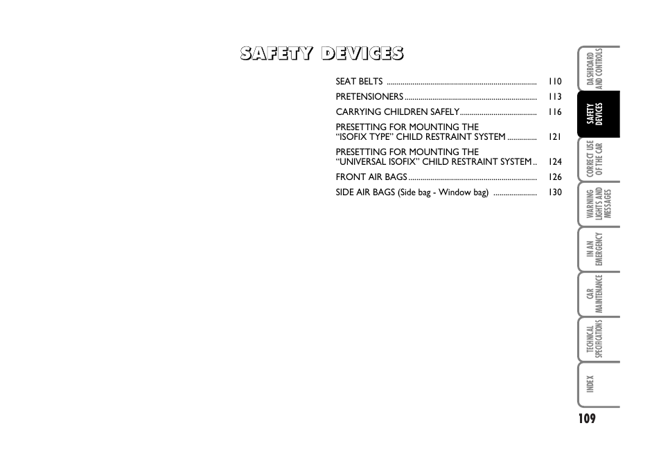 FIAT Stilo User Manual | Page 110 / 274