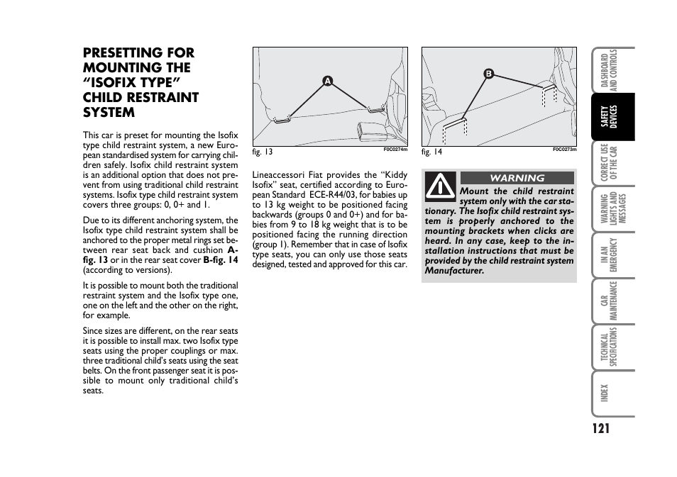 FIAT Stilo User Manual | Page 122 / 274