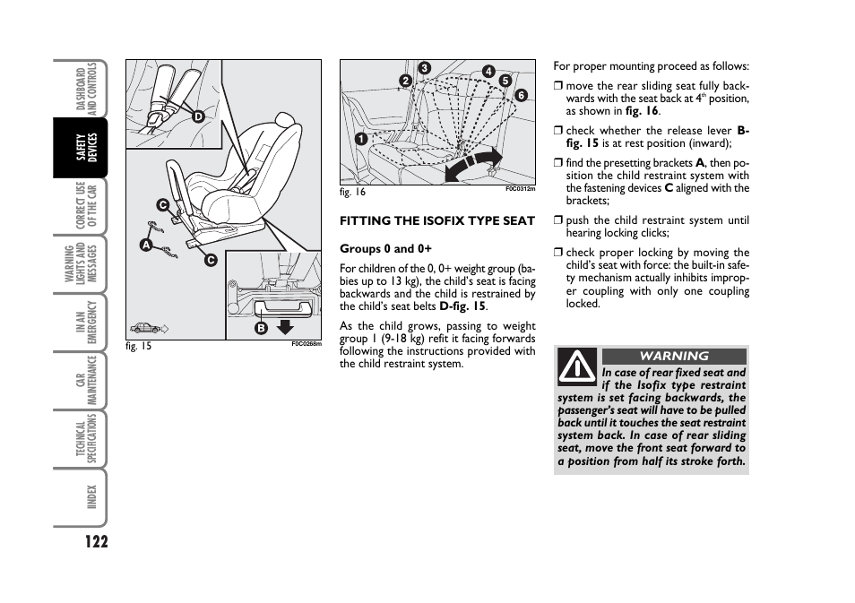 FIAT Stilo User Manual | Page 123 / 274