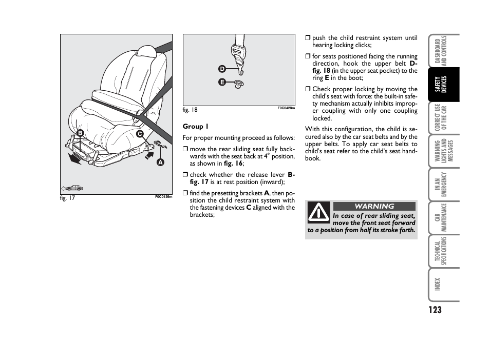 FIAT Stilo User Manual | Page 124 / 274