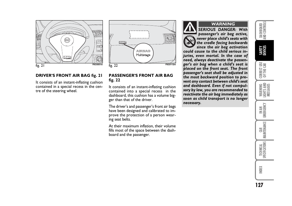 FIAT Stilo User Manual | Page 128 / 274