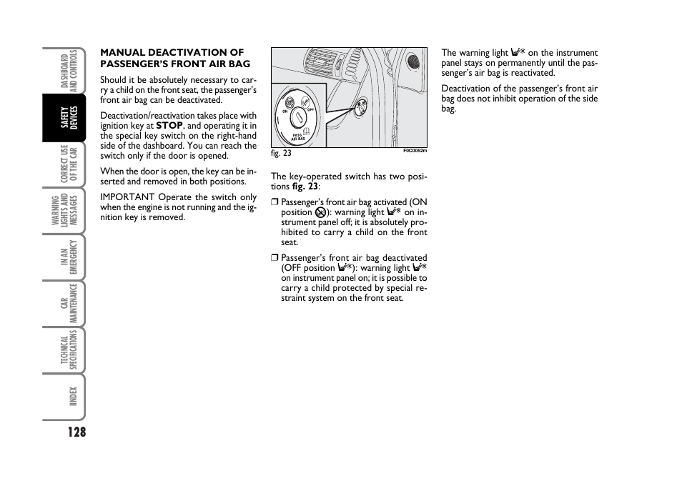 FIAT Stilo User Manual | Page 129 / 274