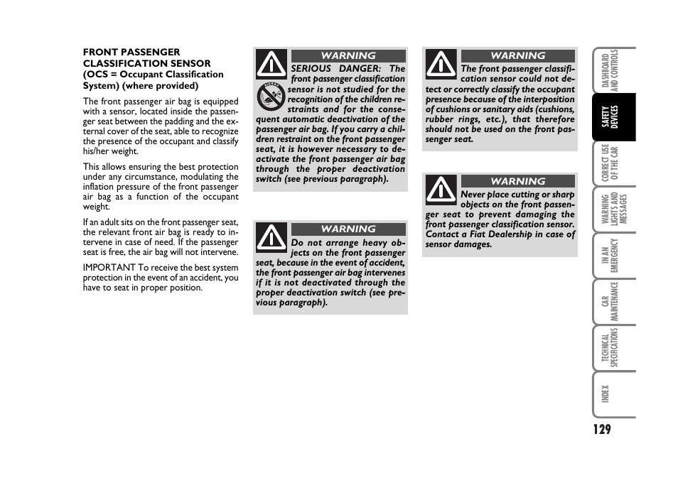 FIAT Stilo User Manual | Page 130 / 274