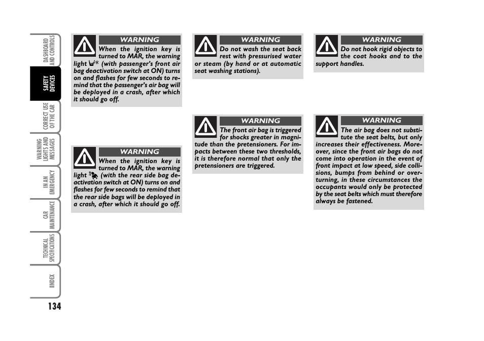 FIAT Stilo User Manual | Page 135 / 274