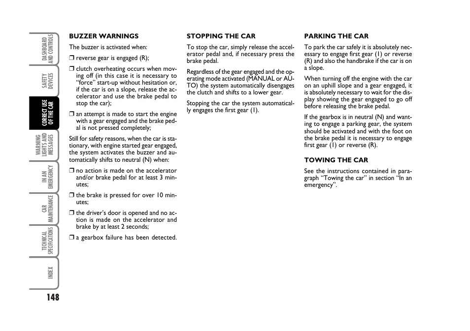 FIAT Stilo User Manual | Page 149 / 274