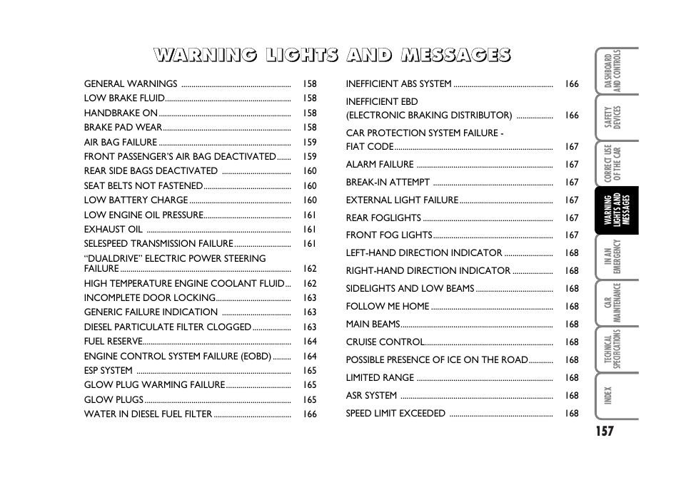 FIAT Stilo User Manual | Page 158 / 274