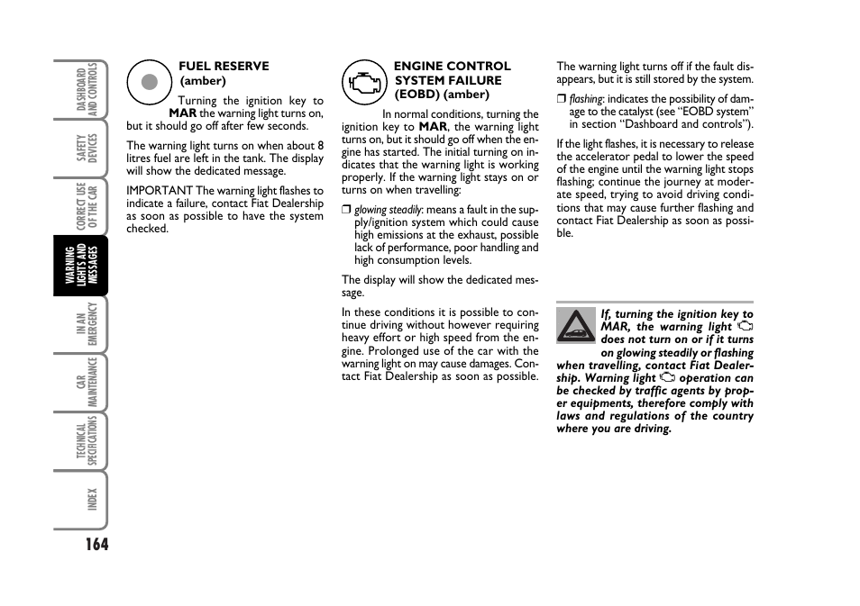 FIAT Stilo User Manual | Page 165 / 274