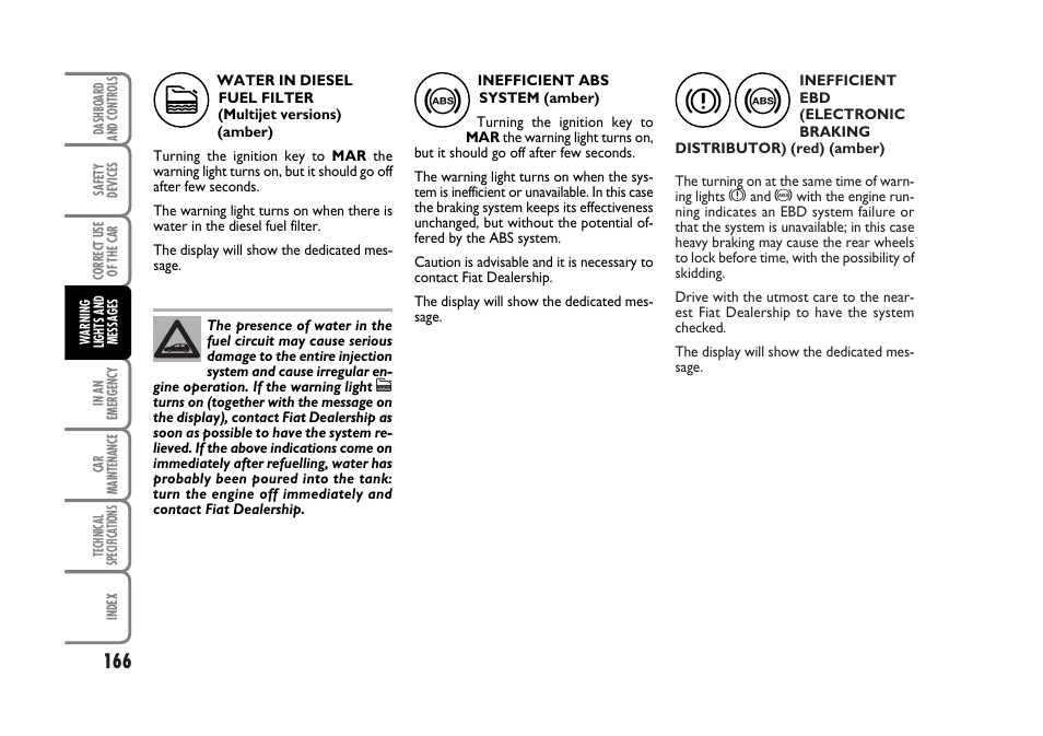 FIAT Stilo User Manual | Page 167 / 274