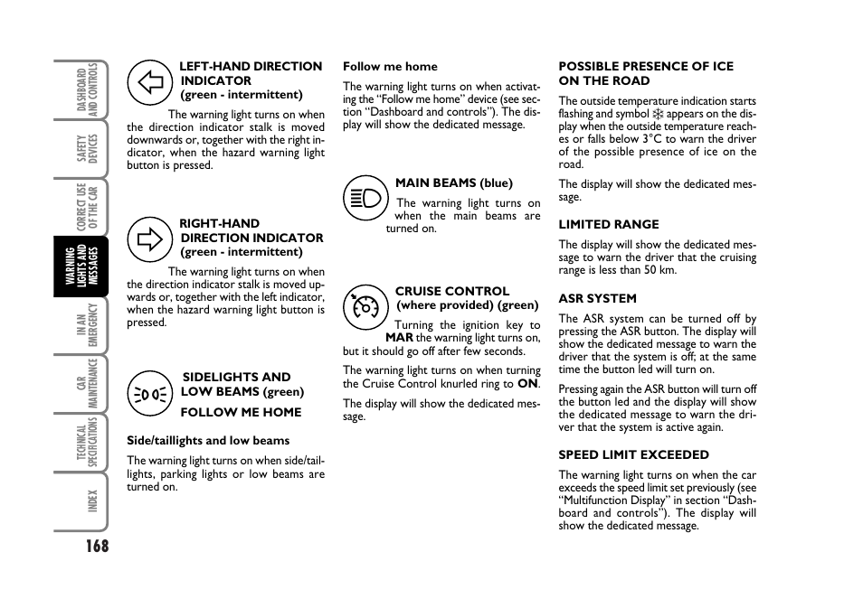 FIAT Stilo User Manual | Page 169 / 274